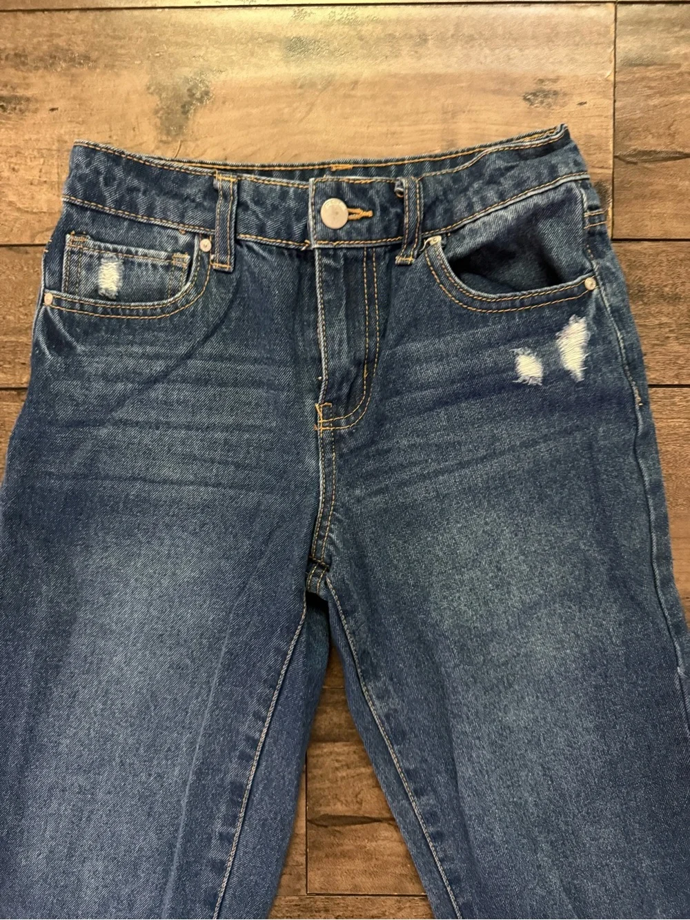RSQ Girls Wide-Leg Jeans in Dark Blue Wash